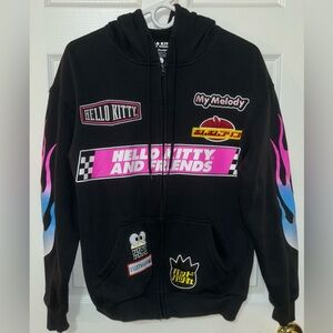 Hello Kitty And Friends Racing Logos Girls Hoodie